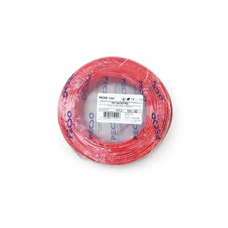1 Red Electrical Cable – High Quality Insulated Wire (100 m Roll) - Image 1